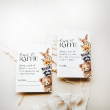 Woodland Animals Modern Baby Shower Diaper