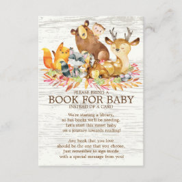 Tarjeta De Recepción Woodland Animals Neutral Baby Shower Book for Baby