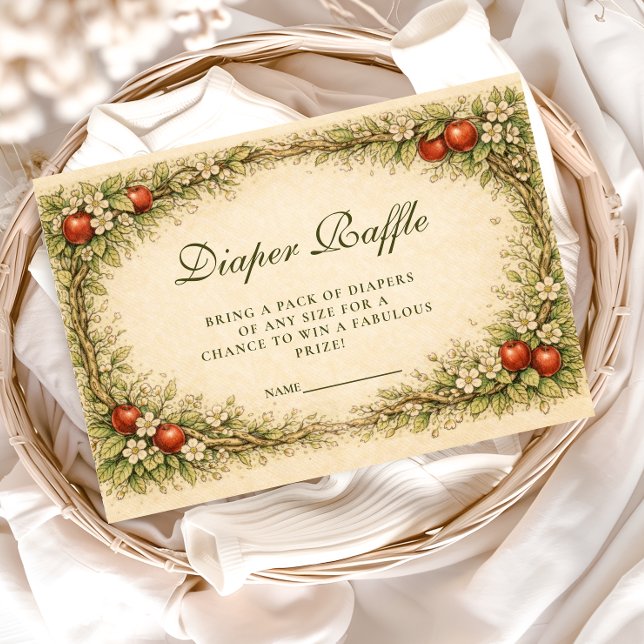 Tarjeta De Recepción Woodland Apple Storyboo Diapper Raffle (Subido por el creador)