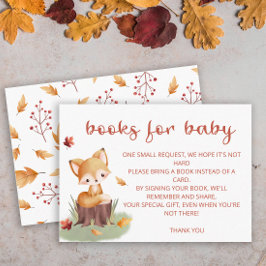 Tarjeta De Recepción Woodland Autumn Baby Fox libros para bebé