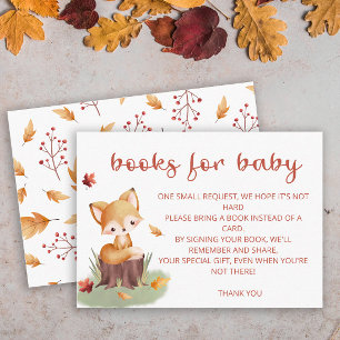 Tarjeta De Recepción Woodland Autumn Baby Fox libros para bebé