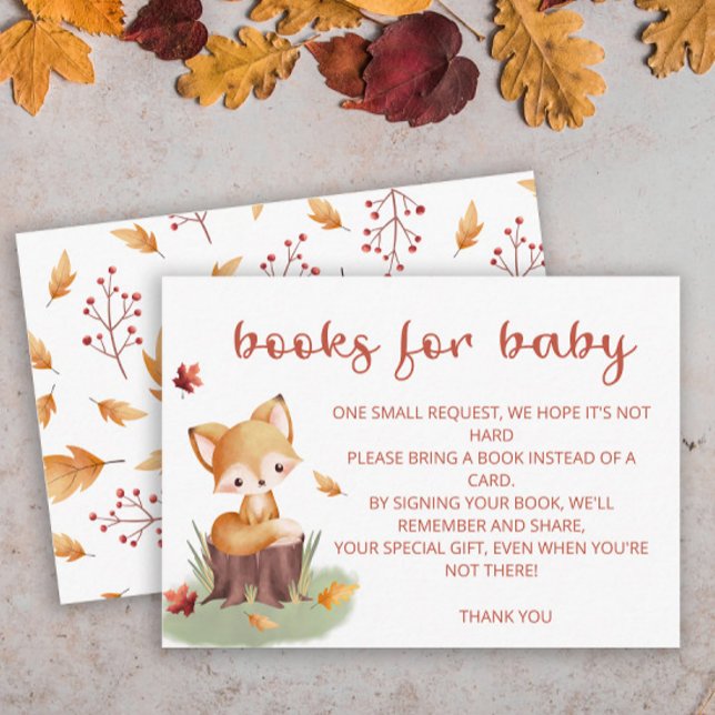 Tarjeta De Recepción Woodland Autumn Baby Fox libros para bebé (Subido por el creador)