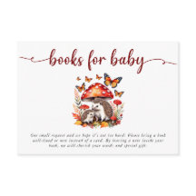 Woodland Autumn Hedgehog Baby Shower Books