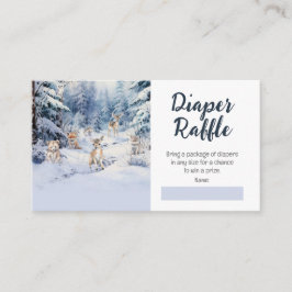 Tarjeta De Recepción Woodland Baby Animals Winter Baby Diaper Raffle