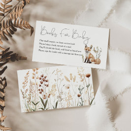 Tarjeta De Recepción Woodland Baby Shower Books Para El Bebé