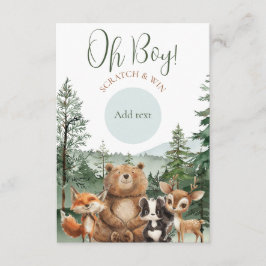 Tarjeta De Recepción Woodland Boy Adventure Scratch Off Game Card