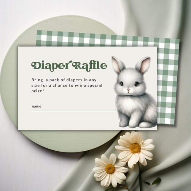 Tarjeta De Recepción Woodland Diaper Raffle Boy Baby Shower (Woodland Diaper Raffle Baby Shower Enclosure Card
)
