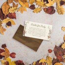 Tarjeta De Recepción Woodland Forest Animals Baby Shower Books For Baby