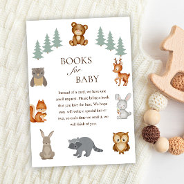 Tarjeta De Recepción Woodland Forest Animals Baby Shower Books For Baby