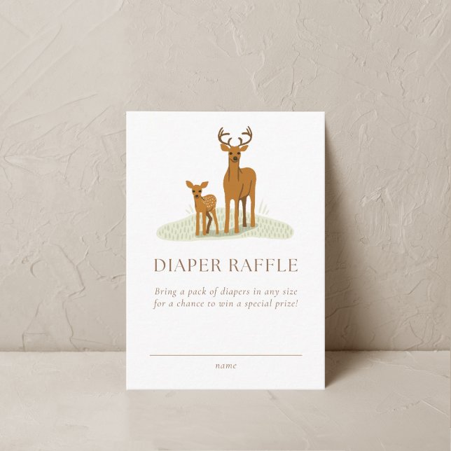 Tarjeta De Recepción Woodland Forest Animals Diaper Raffle (Subido por el creador)