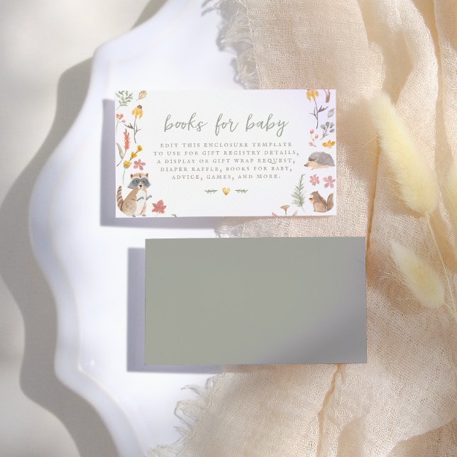 Tarjeta De Recepción Woodland Forest Animals Gender Neutral Baby Shower (Subido por el creador)