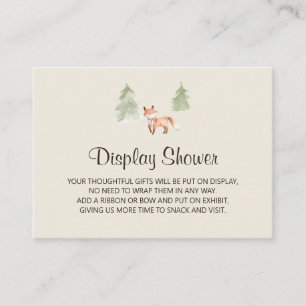 Tarjeta De Recepción Woodland Fox Chica Baby Display Shower