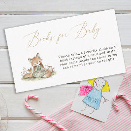 Tarjeta De Recepción Woodland Fox Girl Baby Shower Books for Baby