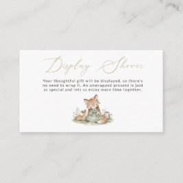 Tarjeta De Recepción Woodland Fox Girl Baby Shower Display Card