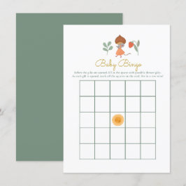 Tarjeta De Recepción Woodland Mushroom Juego de Baby Shower Bingo