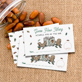 Tarjeta De Recepción Woodland Storybook adivina cuántos juegos de Baby 