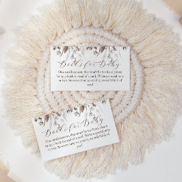 Tarjeta De Recepción Woodland Winter Floral Books Solicitud de Baby Sho
