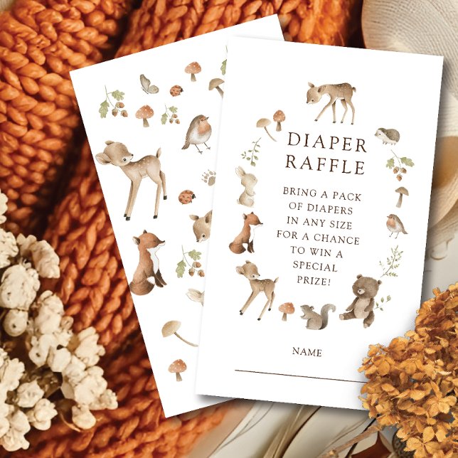 Tarjeta De Recepción Woodland Wonder Diaper Raffle Ticket (Subido por el creador)