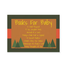 Woodlands Baby Shower Bring A Book Insert