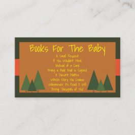 Tarjeta De Recepción Woodlands Baby Shower Bring A Book Insert