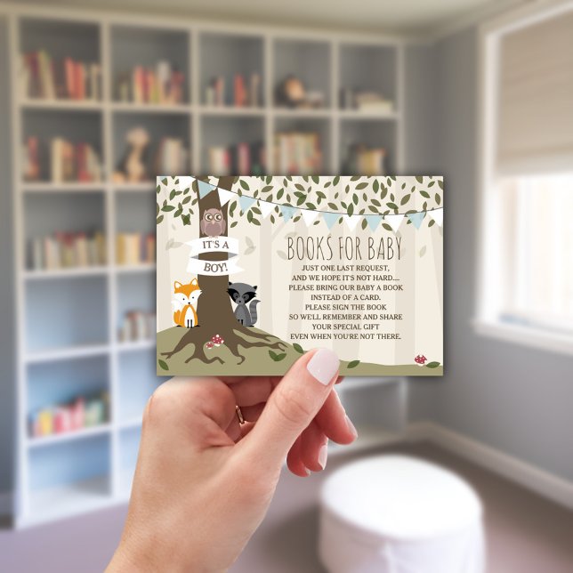 Tarjeta De Recepción Woolland Creations Baby Boy Book Request (Subido por el creador)