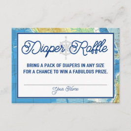Tarjeta De Recepción World Awath Baby Shower Diaper Raffle Card