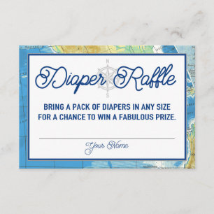 Tarjeta De Recepción World Awath Baby Shower Diaper Raffle Card