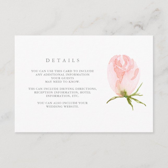 Tarjeta De Recepción Wreath de primavera | Detalles del Boda floral acu (Anverso)