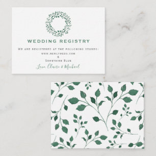 Tarjeta De Recepción Wreath de vegetación rústica   Inscripción en el R