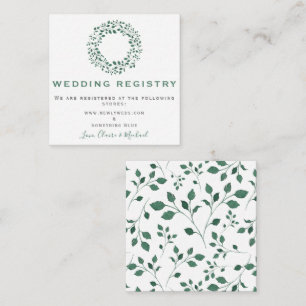 Tarjeta De Recepción Wreath de vegetación rústica Inscripción en el R