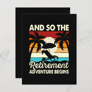 Tarjeta De Recepción Y Así Comienza La Aventura De Jubilación