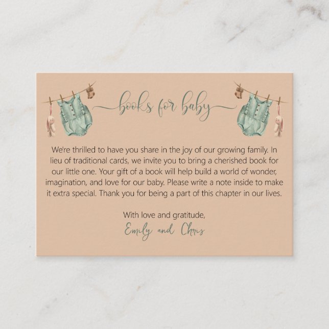 Tarjeta De Recepción Ya podemos esperar libros neutrales de género para (Anverso)