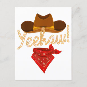 Tarjeta De Recepción Yeehaw País Occidental Howdy Cowboy Sur Yee H
