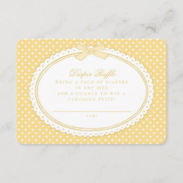 Tarjeta De Recepción Yellow Gingham Coquette  Diaper Raffle