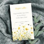 Tarjeta De Recepción Yellow Wildflower Bee Diaper Raffle Baby Shower<br><div class="desc">Si necesita cualquier otro producto o personalización que coincida,  por favor envíe un mensaje a través de Zazzle.</div>