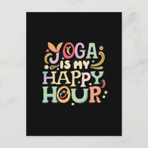 Tarjeta De Recepción Yoga Es Mi Hora Feliz