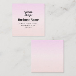 Tarjeta De Recepción Your Logo & Text | Pink & Peach Ombre