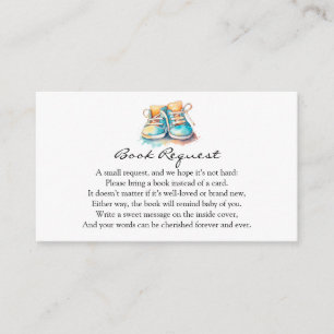 Tarjeta De Recepción Zapatos para bebés   Solicitud de libro de Baby Sh