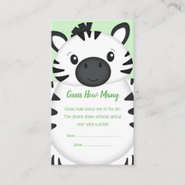 Tarjeta De Recepción Zebra Baby Shower
