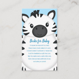 Tarjeta De Recepción Zebra Baby Shower Safari Blue Boy