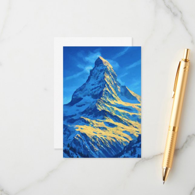 Tarjeta De Recepción Zematt Matterhorn Suiza (Anverso/Reverso In Situ)