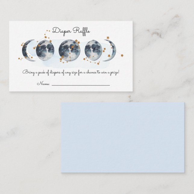 Tarjeta De Recepción Zodiaco sobre el pañal de la luna (Anverso / Reverso)