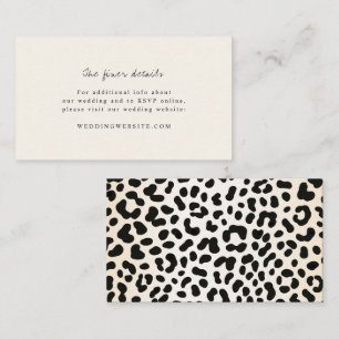 Tarjeta De Recepción Zonas de chita de leopardo de Safari