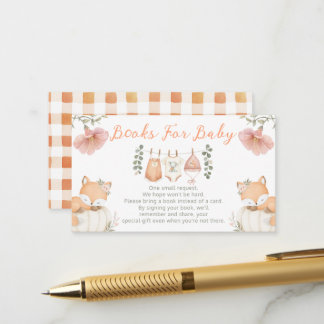Tarjeta De Recepción Zorro enamorarse Ropa de otoño Libros para bebé