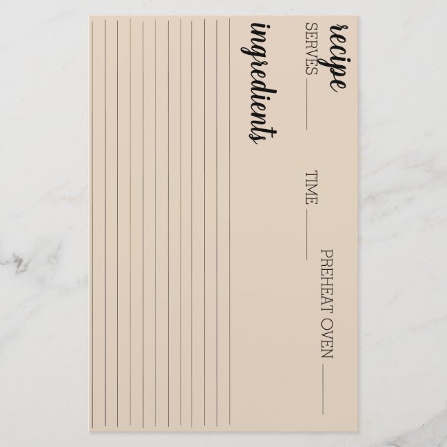 Tarjeta de receta (Anverso)