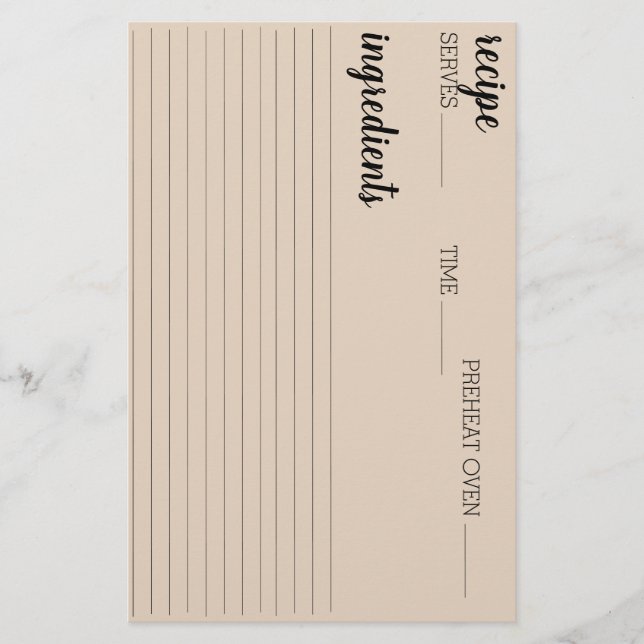 Tarjeta de receta (Anverso)