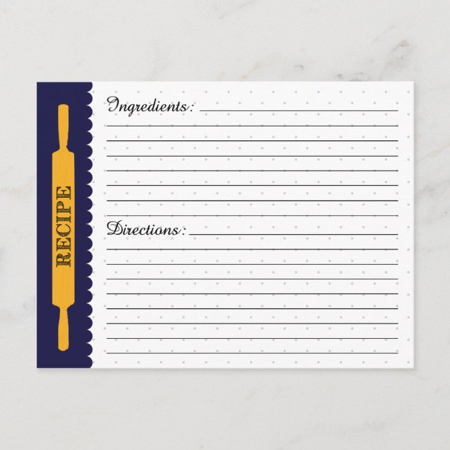 Tarjeta de receta (Anverso)