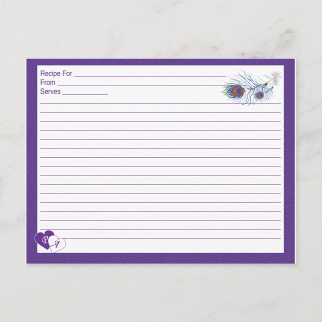 tarjeta de receta (Anverso)