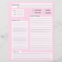 Tarjeta de receta