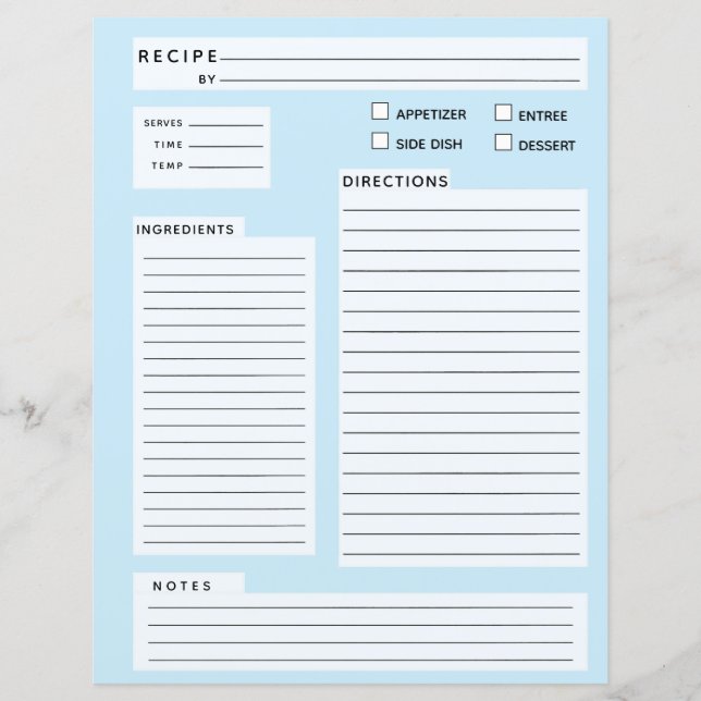 Tarjeta de receta (Anverso)